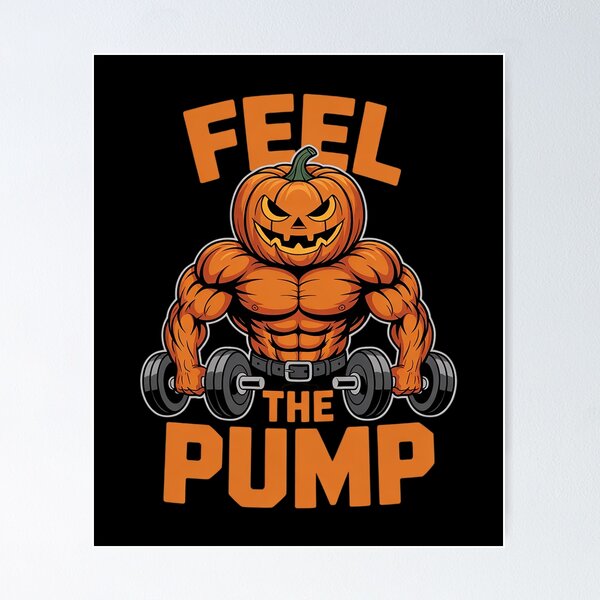 Item preview, Feel The Pump Halloween Pumpkin Gym Workout Lifting  designed and sold by MonsterBuddiess.