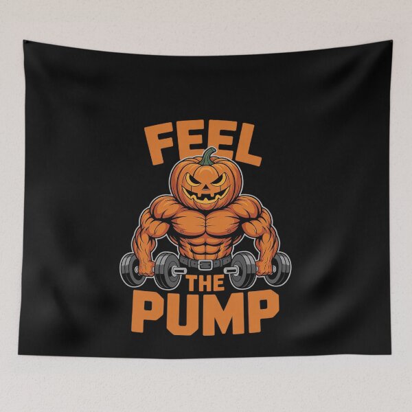 Item preview, Feel The Pump Halloween Pumpkin Gym Workout Lifting  designed and sold by MonsterBuddiess.