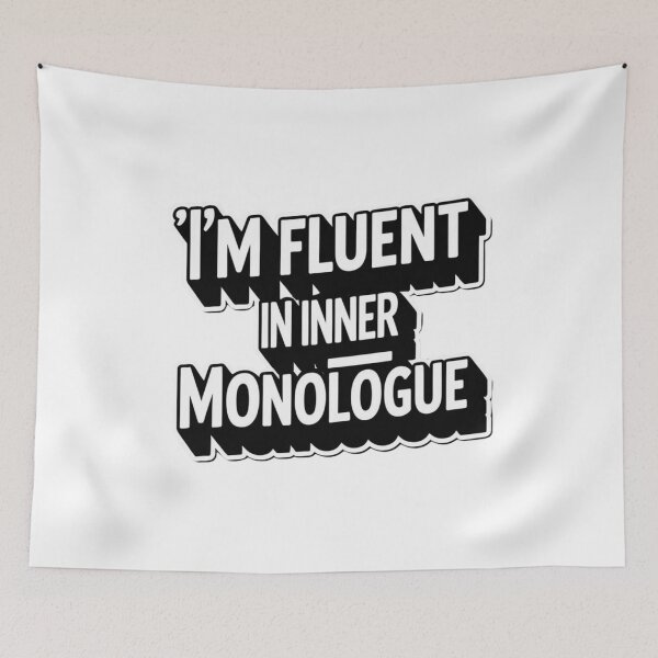 Item preview, I’m Fluent in Inner Monologue – Introvert Humor Tee/Sticker designed and sold by LOLbySA.