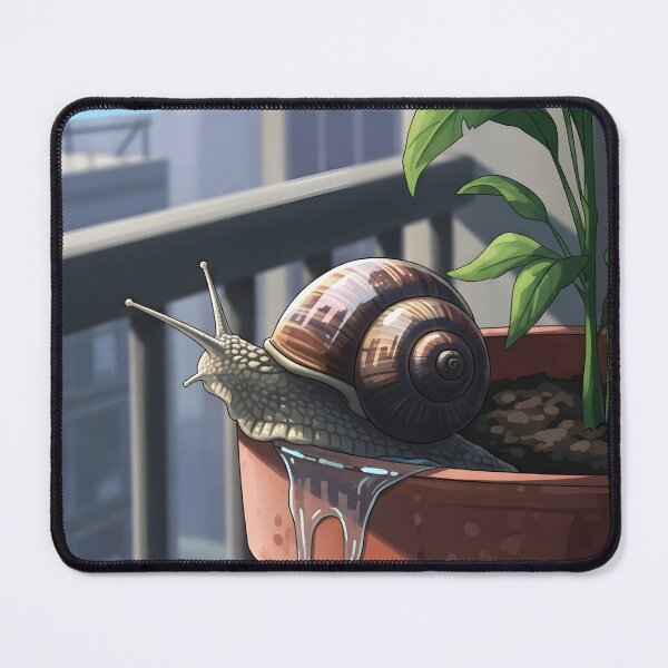 Item preview, Urban Snail's Sunny Retreat - Cozy Lo-fi Balcony View by chimmy chu & moss and neon designed and sold by Pink Lemon.