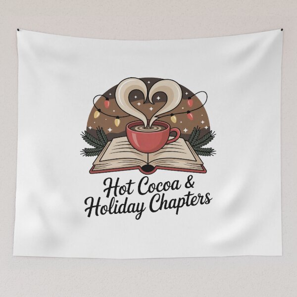 Item preview, Hot Cocoa & Holiday Chapters | Cozy Christmas Reading Shirt | Book Lover Winter Tee designed and sold by WSPrintCrafter.