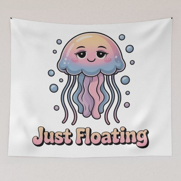 Item preview, Cute Jellyfish - Just Floating Relaxing Aesthetic designed and sold by ShirtHatch.
