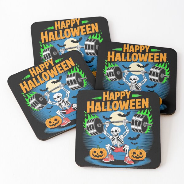 Item preview, Skeleton Deadlift Halloween Gym Workout  designed and sold by MonsterBuddiess.