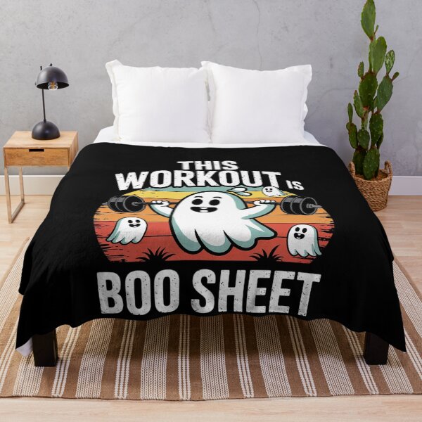 Item preview, This Workout Is Boo Sheet Halloween Ghost Exercise Gym 1 designed and sold by MonsterBuddiess.