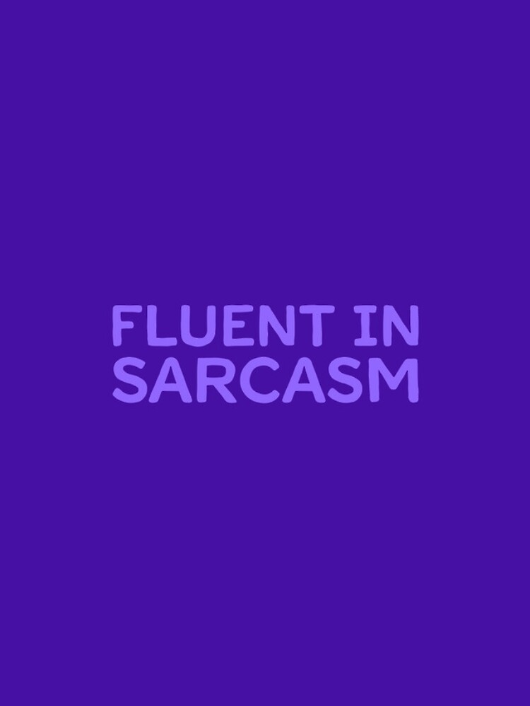 Thumbnail 4 of 4, iPhone Case, Fluent In Sarcasm - Periwinkle designed and sold by sillyjess.
