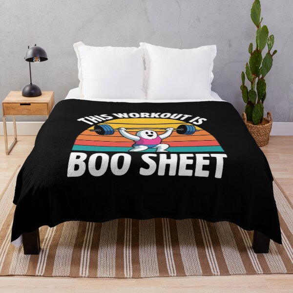 Item preview, This Workout Is Boo Sheet Halloween Ghost Exercise Gym 4 designed and sold by GGrizeldaRivas.