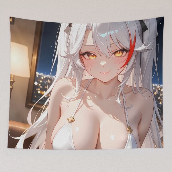 Item preview, Prinz Eugen Midnight Glow Azur Lane Anime Girl White Dress designed and sold by thedarvills.