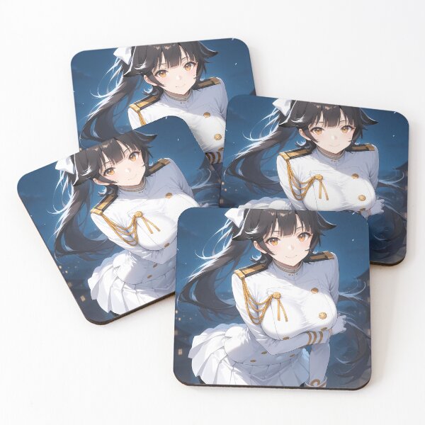 Item preview, Elegant Atago Azur Lane Anime Girl in White Naval Outfit designed and sold by thedarvills.