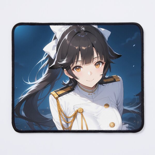 Item preview, Elegant Atago Azur Lane Anime Girl in White Naval Outfit designed and sold by thedarvills.