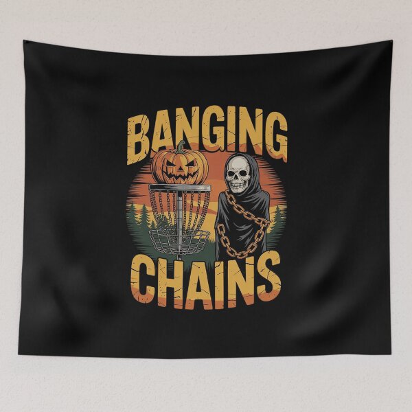 Item preview, Disc Golf Banging Chains Spooky Halloween Skeleton  designed and sold by MathisBellanger.