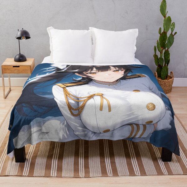 Item preview, Elegant Atago Azur Lane Anime Girl in White Naval Outfit designed and sold by thedarvills.