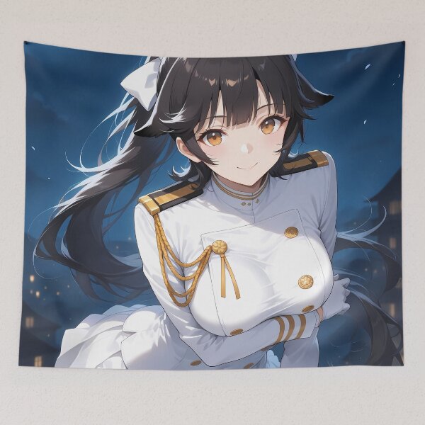 Item preview, Elegant Atago Azur Lane Anime Girl in White Naval Outfit designed and sold by thedarvills.