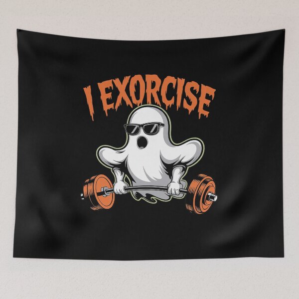 Item preview, ghost I exorcise gym exercise workout spooky Halloween 1  designed and sold by GGrizeldaRivas.