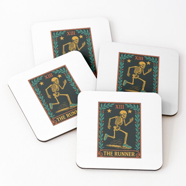 Item preview, The Runner Tarot Card Marathon Running Skeleton Marathon Runner Tarot T-Shirt designed and sold by Omarmadani.