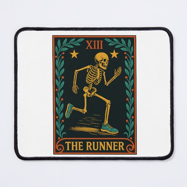 Item preview, The Runner Tarot Card Marathon Running Skeleton Marathon Runner Tarot T-Shirt designed and sold by Omarmadani.