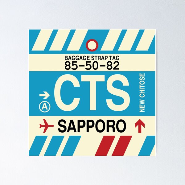 Item preview, CTS Sapporo • Airport Code Art • Jet Age Design designed and sold by YHMDesigns.