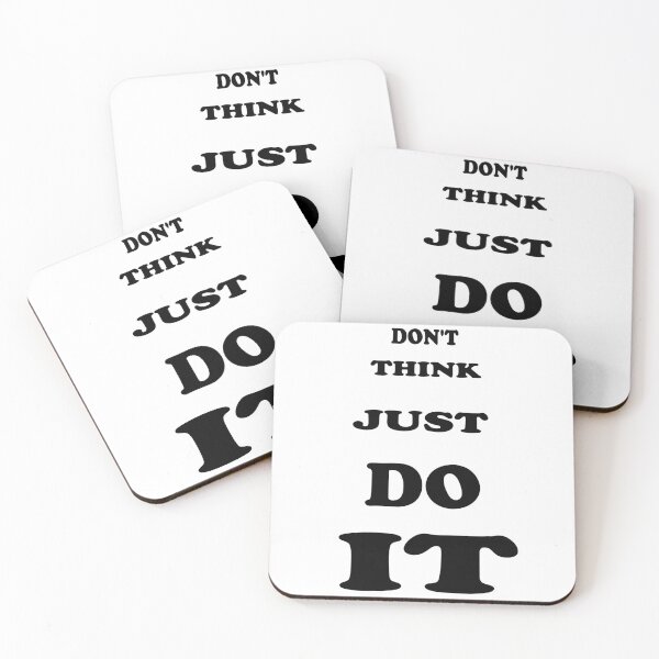 Item preview, Don’t Think Just Do It – Motivational Quote Design,Act First, Think Later – Bold Motivational Typography,No Excuses. Just Do It. – Inspirational Redesign,Mind Off, Action On – Just Do It Energy designed and sold by AllDYass.