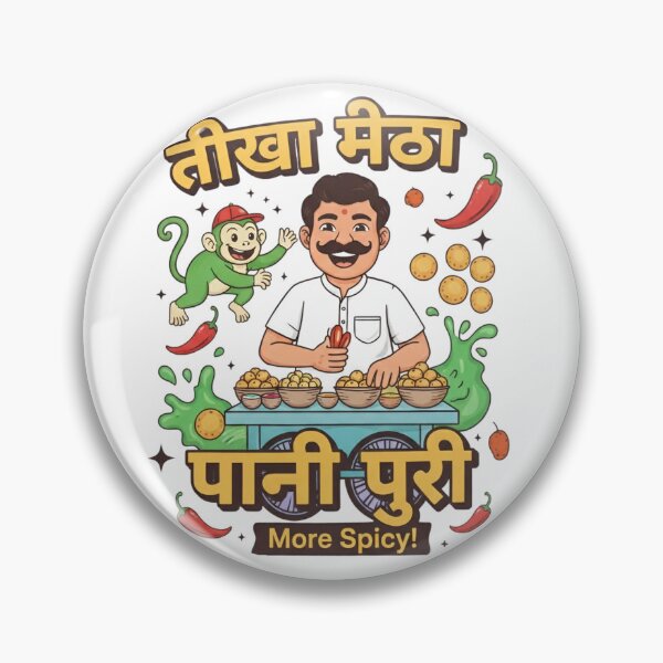 Artikelvorschau, Theeka Meetha Pani Puri – Würzige Desi-Street-Food-Kunst | SoberSips entworfen und verkauft von SoberSips.