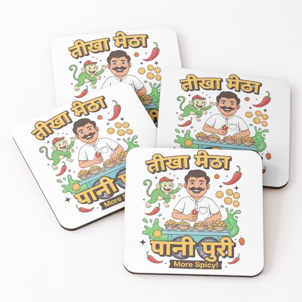 Item preview, Theeka Meetha Pani Puri – Spicy Desi Street Food Art | SoberSips designed and sold by SoberSips.