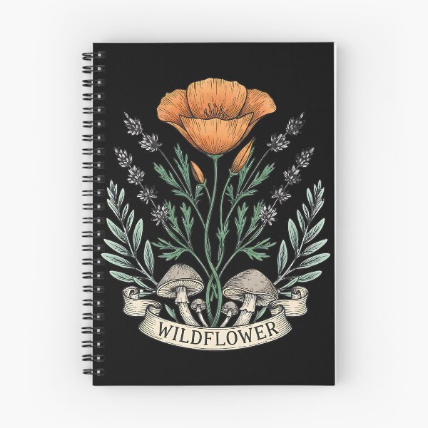 Item preview, California Poppy and Lavender Botanical Crest designed and sold by Silent Watch Threads..