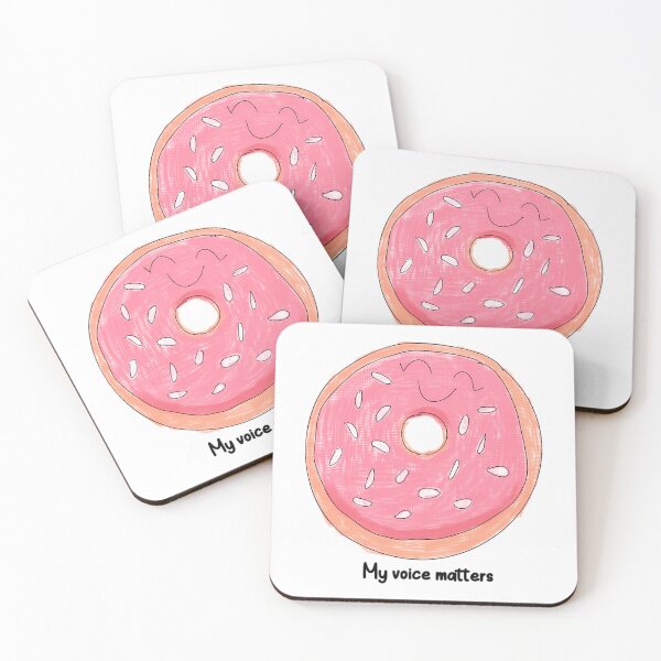 Item preview, My Voice Matters Pink Donut designed and sold by TeddyPaintsArt.