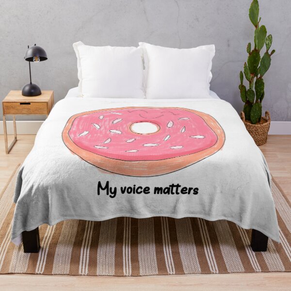 Item preview, My Voice Matters Pink Donut designed and sold by TeddyPaintsArt.