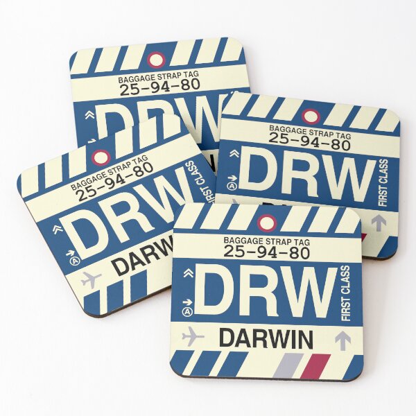 Item preview, DRW Darwin • Airport Code Art • Jet Age Design designed and sold by YHMDesigns.