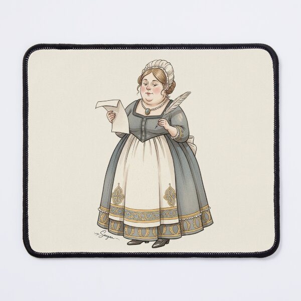 Item preview, A Gentle Correspondence: Lady with Quill and Paper designed and sold by Pasteltone.