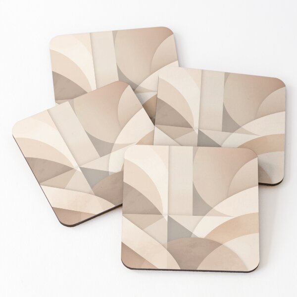 Item preview, Serene Interlocking Neutrals Geometric designed and sold by Bilikaru.