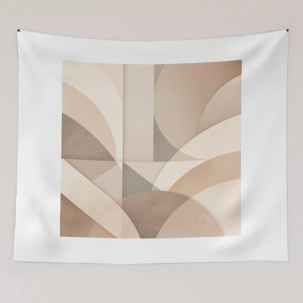 Item preview, Serene Interlocking Neutrals Geometric designed and sold by Bilikaru.