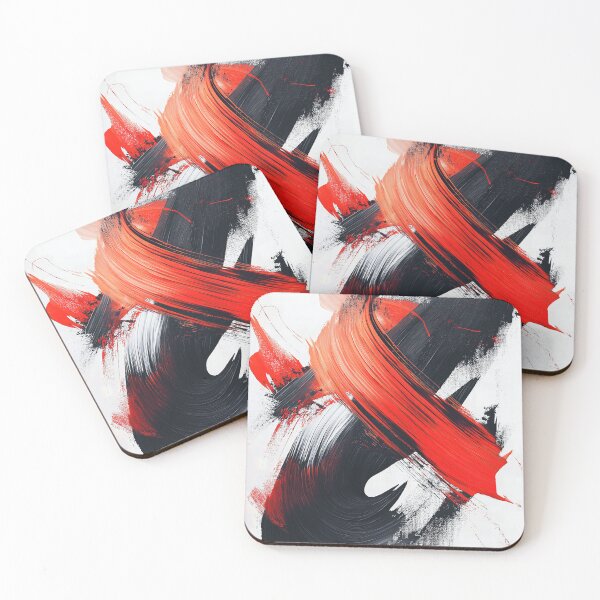 Item preview, Abstract Fury - Black and Red Brushwork designed and sold by Nytheris.