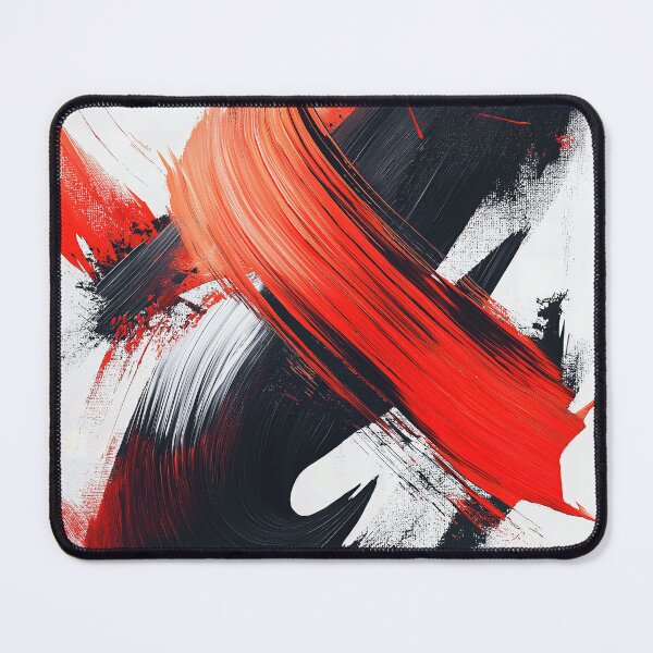 Item preview, Abstract Fury - Black and Red Brushwork designed and sold by Nytheris.