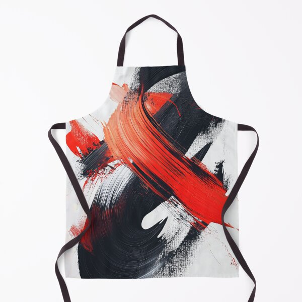 Item preview, Abstract Fury - Black and Red Brushwork designed and sold by Nytheris.