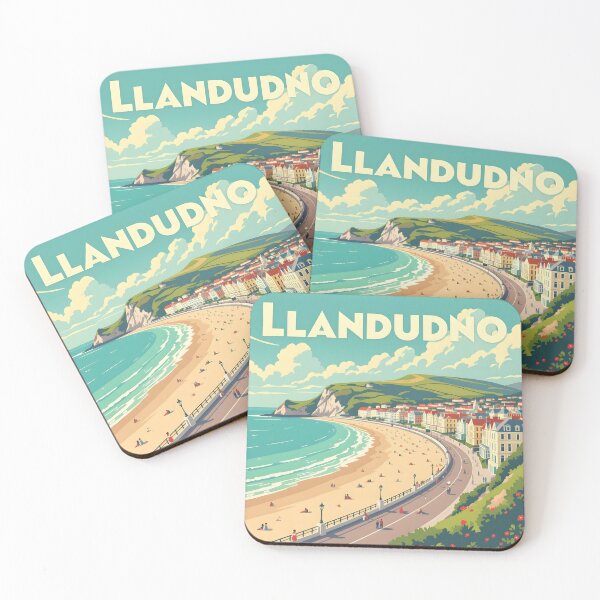 Item preview, Llandudno, Wales: Vintage-Style Painterly Travel Poster designed and sold by LSVart.