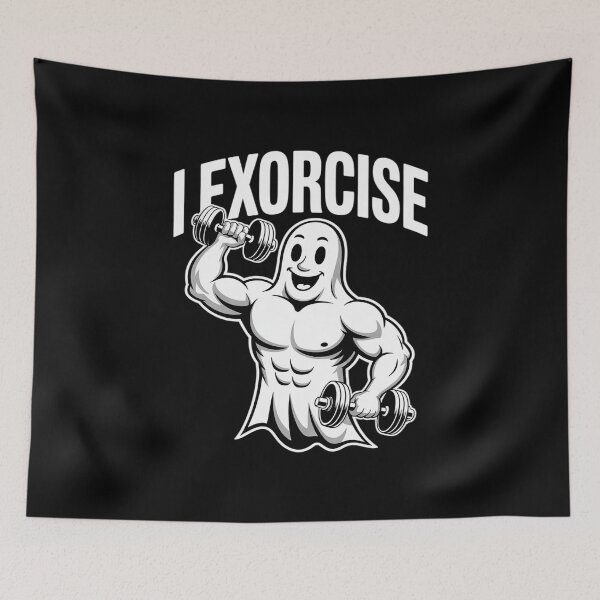 Item preview, Ghost I Exorcise Gym Exercise Workout Spooky Halloween  designed and sold by GGrizeldaRivas.