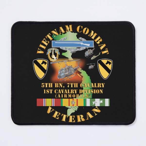 Item preview, Army - Vietnam Combat Cavalry Vet w 5th Bn 7th Cav DUI - 1st Cav Div w Air Aslt X 300 designed and sold by Military Insignia Products.
