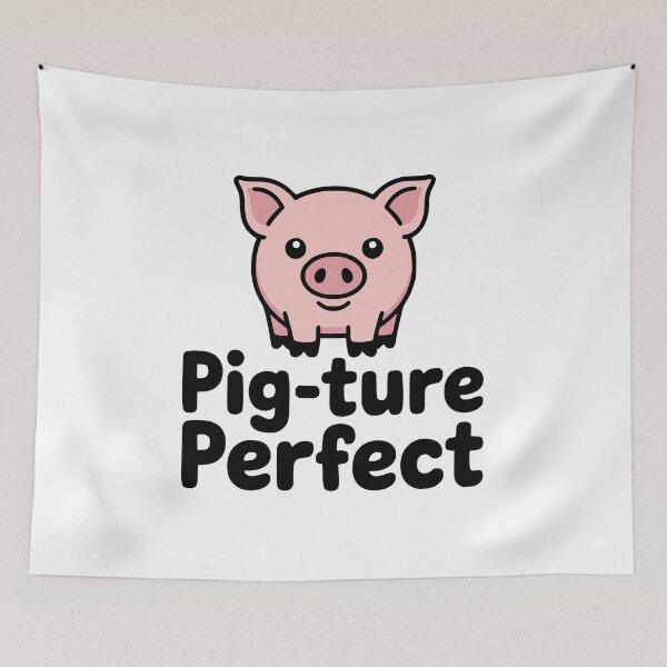 Item preview, Pigture Perfect! Cute Pig Pun designed and sold by PMCreative.