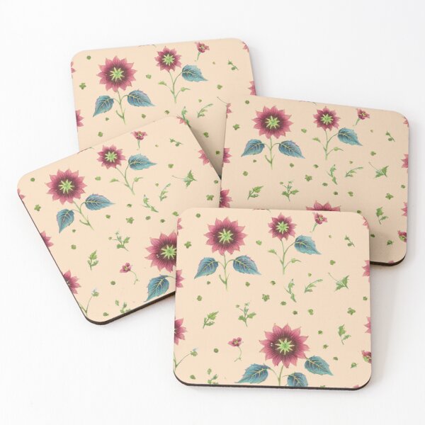 Item preview, Vintage style  pink sunflowers designed and sold by Nice-patterns.