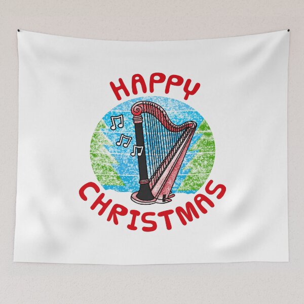 Item preview, Christmas Harp Harpist String Musician Xmas Music Teacher designed and sold by doodlerob.