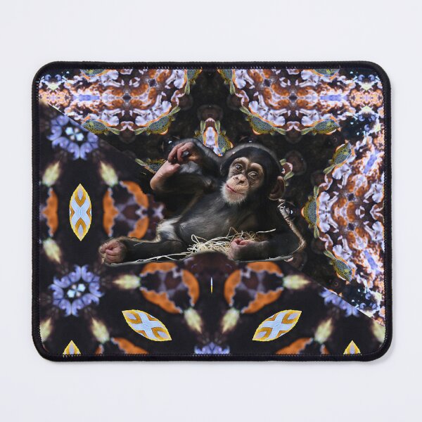 Item preview, Chimpanzee Baby – Kaleidoscopic Color Dream / Swiss Artwork Photography designed and sold by Raphael Wolf.