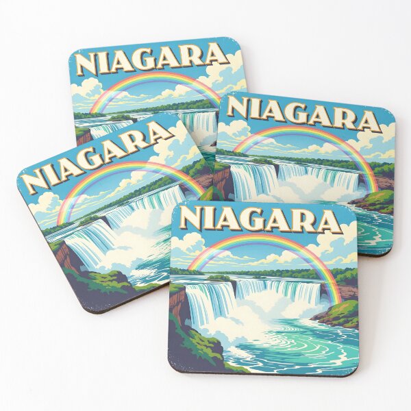 Item preview, Niagara Falls, Canada: Vintage-Style Painterly Travel Poster designed and sold by LSVart.