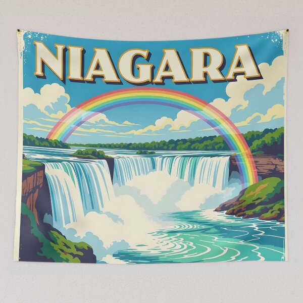 Item preview, Niagara Falls, Canada: Vintage-Style Painterly Travel Poster designed and sold by LSVart.