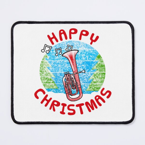 Item preview, Christmas Tenor Horn Player Brass Musician Xmas (Snow) designed and sold by doodlerob.