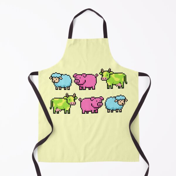 Item preview, Retro Pixel Farm Animals Pattern designed and sold by 0606PM.