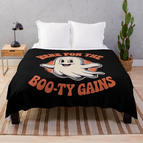 Item preview, Here For The Boo-ty Gains Ghost Halloween Gym Workout designed and sold by GGrizeldaRivas.