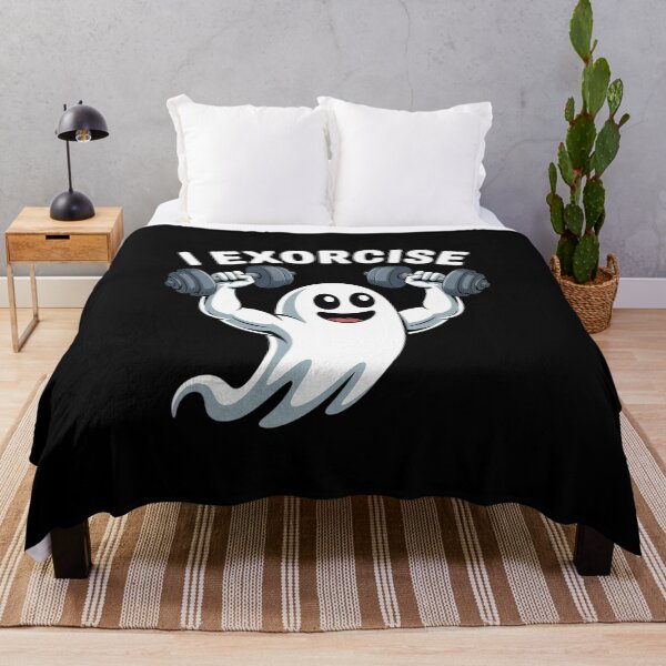 Item preview, I Exorcise Halloween Spooky Quote Ghosts Workout Gym  designed and sold by GGrizeldaRivas.