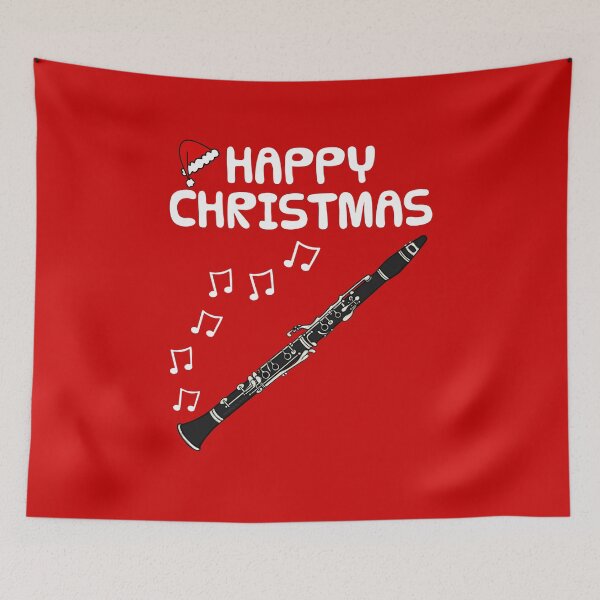 Item preview, Christmas Clarinet Clarinetist Musician Santa Hat Xmas designed and sold by doodlerob.