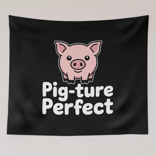 Item preview, Pigture Perfect! Funny Pig Pun designed and sold by PMCreative.