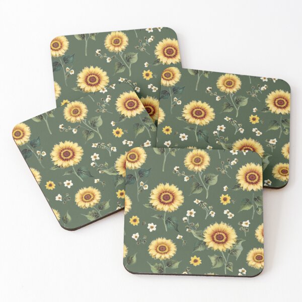 Item preview, Vintage style  pink sunflowers designed and sold by Nice-patterns.