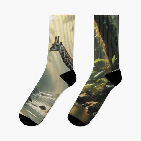 Item preview, Giraffe in the Jungle Stream designed and sold by liyakrat.